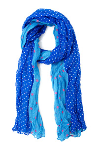 Two Panel Polka Dot Scarf