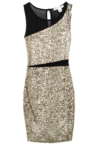 Sequin & Mesh Dress