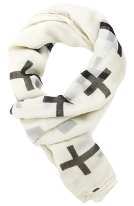 Cross Print Scarf