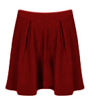 Faux Suede Pleated  Mini Skirt