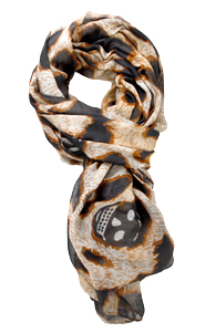 Abstract Leopard Print Scarf