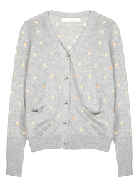 Metallic Polka Dot Cardigan