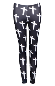 Cross Print Leggings