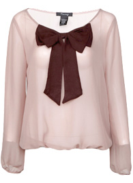 Sheer Bow Blouse