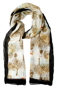 Faint Forest Print Scarf