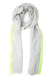 Color Accent Gauze Scarf