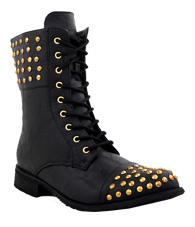 Full Toe Studded Combat Boot