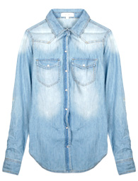 Long Sleeve Chambray Top