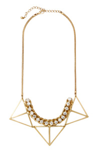 Trident Rhinestone Necklace