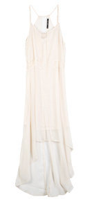 Sheer Panel High Low Dress