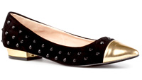 Cap Toe Studded Flats