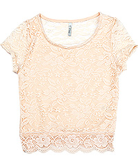 Scalloped Lace Crop Top