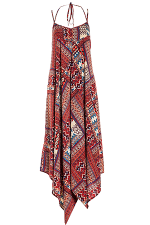 Oversized Tribal Maxi Dress in Red | DAILYLOOK