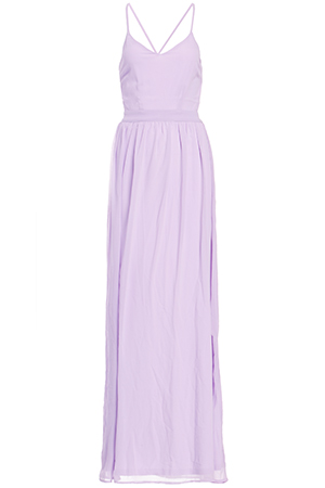 DAILYLOOK Backless Chiffon Maxi Dress in Lavender | DAILYLOOK