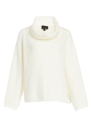 Hitchcock Cowl Neck Sweater in Cream | DAILYLOOK