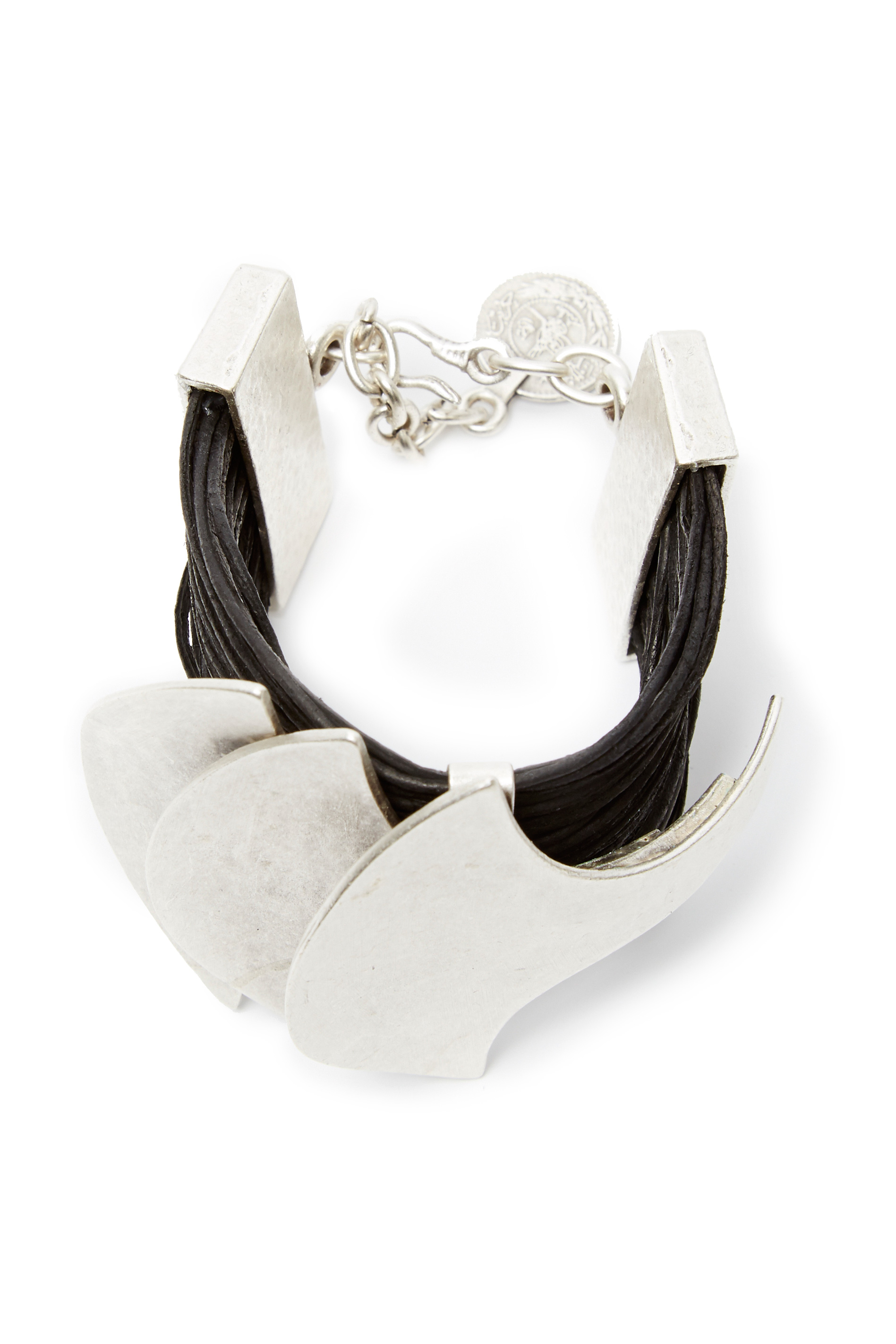Chanour Multi-String Abstract Metal Shape Bracelet