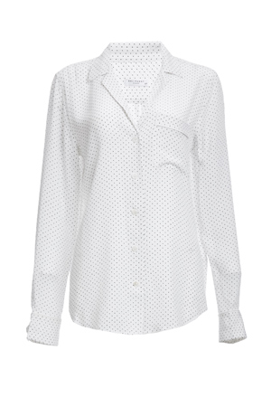 EQUIPMENT Keira Polka Dot Silk Button Down Shirt