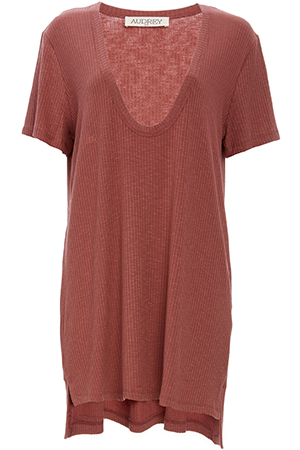 High-Low Ribbed Knit Tunic