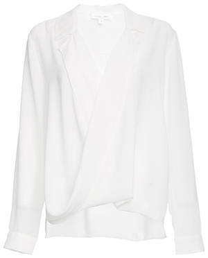 Olivia Grey Vestiary Infinity Blouse in Ivory | DAILYLOOK