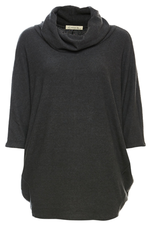 Cowl Neck 3/4 Sleeve Brushed Top