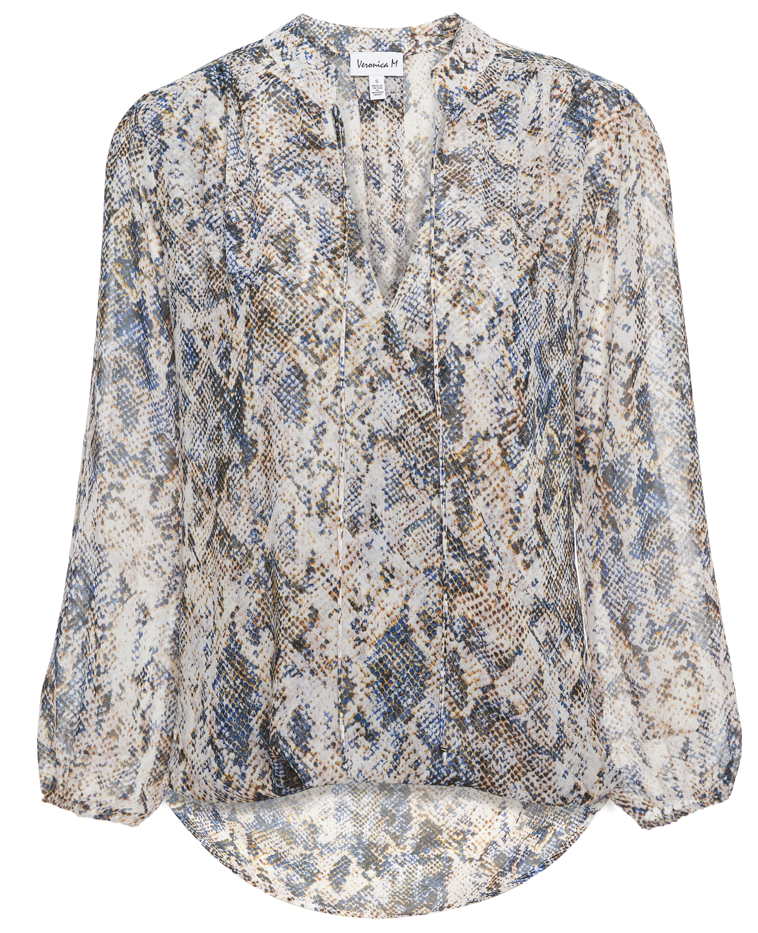 Veronica M Long Sleeve Surplice Blouse