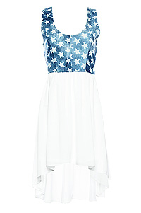 Star Spangled High Low Dress