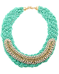 Woven Wonders Necklace in Turquoise | DAILYLOOK