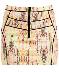 Neon Print Mini Skirt