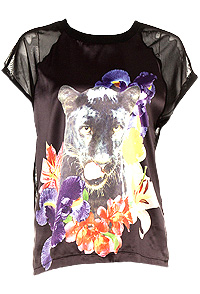 Floral Panther Top