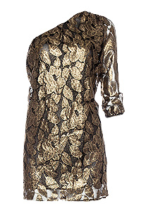 Gold Leaf One Shoulder Tunic