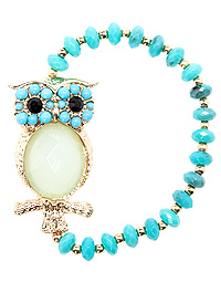 Beaded Owl Bracelet