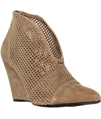 Perforated Wedge Booties