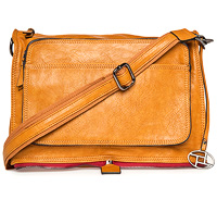 Zipper Trim Messenger Bag