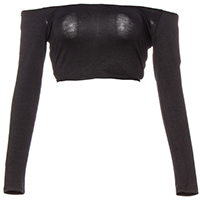 Knit Crop Top in Black | DAILYLOOK