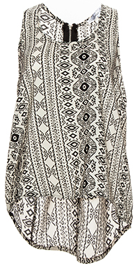 Tribal High Low Top