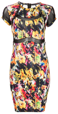 Color Crash Bodycon Dress