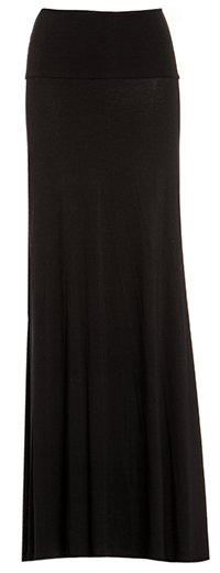 Jersey Knit Maxi Skirt in Black | DAILYLOOK