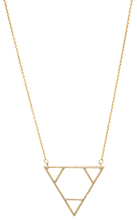 Geometric Pyramid Necklace in Gold | DAILYLOOK