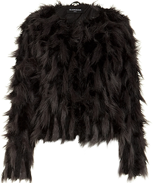 Glamorous Two Tone Faux Fur Coat in Black | DAILYLOOK