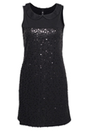 Sleeveless Sequin Dress with Peter Pan Collar