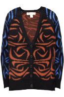 Color Contrast Animal Print Cardigan