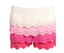 Ombre Dipped Lace Shorts