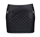 Faux Leather Quilted Mini Skirt