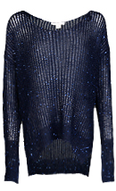 Sequin Thread Open Knit Sweater