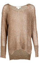 Sequin Thread Open Knit Sweater