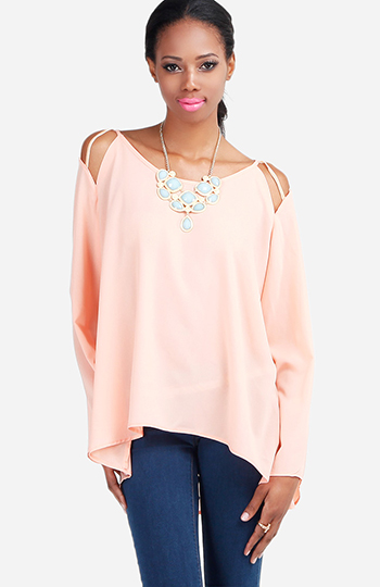 String Cut Out Blouse Slide 1