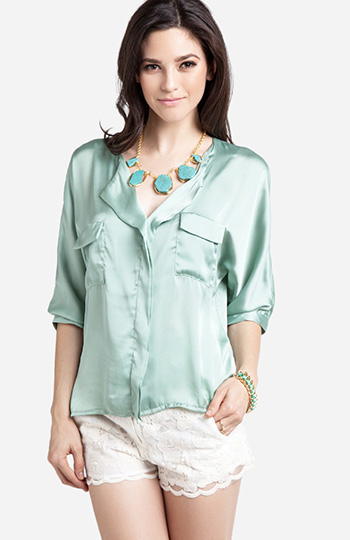 Silky Dolman Sleeve Blouse Slide 1