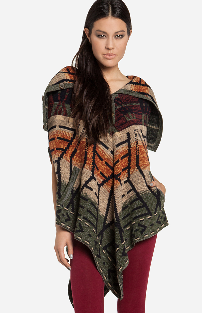 Artisan de Luxe Gonzales Poncho in Floral Multi | DAILYLOOK