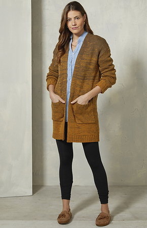 Relaxed Open Front Cardigan