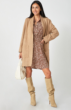 Open Front Long Coat